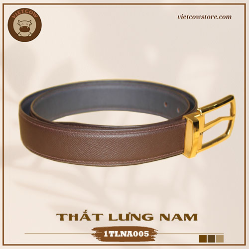 [Handmade] Thắt Lưng Nam Da Bò Veg Tan, Thắt Lưng Da Bò Thời Trang (Khóa Đầu Kim)_VietCow_1TLNA005