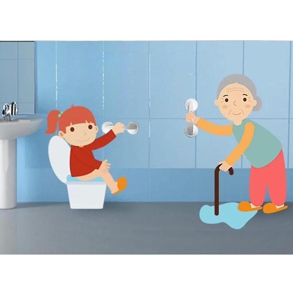 Bathroom Shower Bath Tub Grip Suction Cup Grab Bar Handrail 30cm