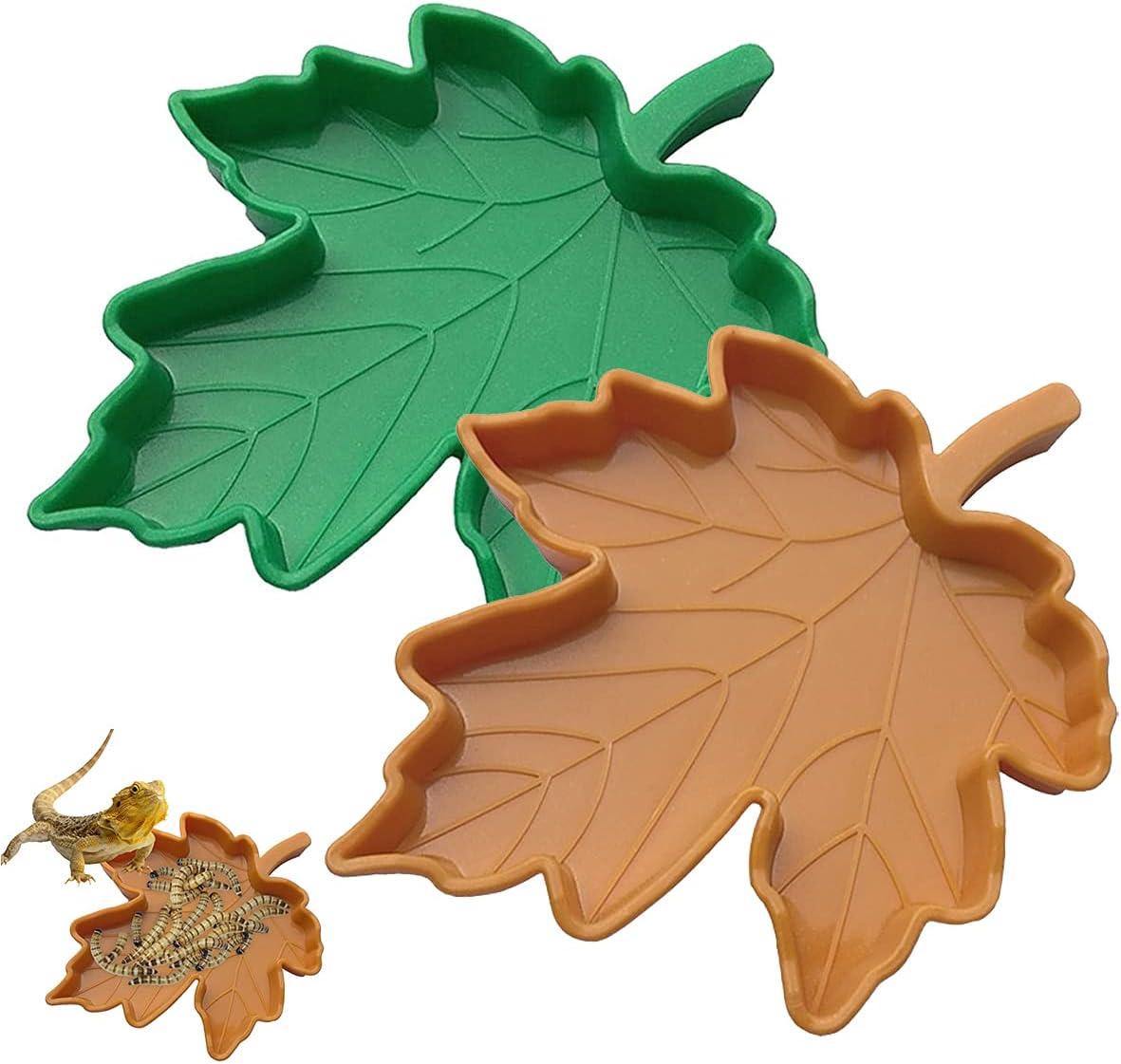 Bát nước, 2 cái Bát nước hình chiếc lá Bát ăn bò sát để uống và cho rùa ăn Rắn ngô Vật nuôi bò sát