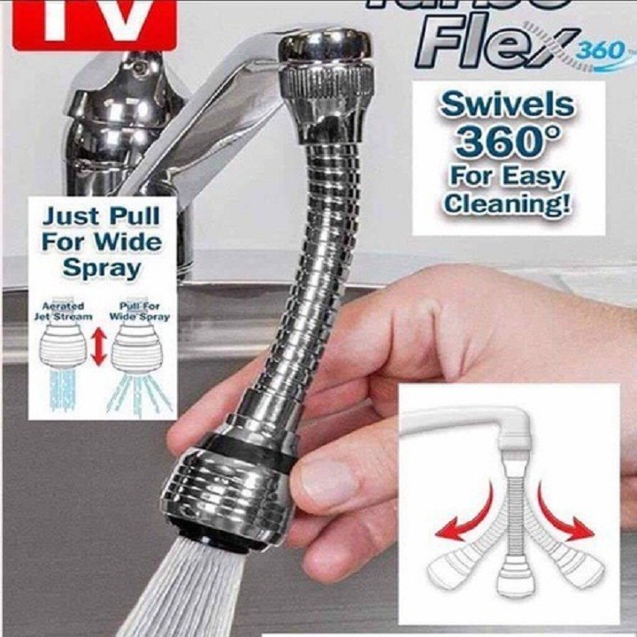 Đầu vòi tăng áp dây dài với 2 chế độ nước