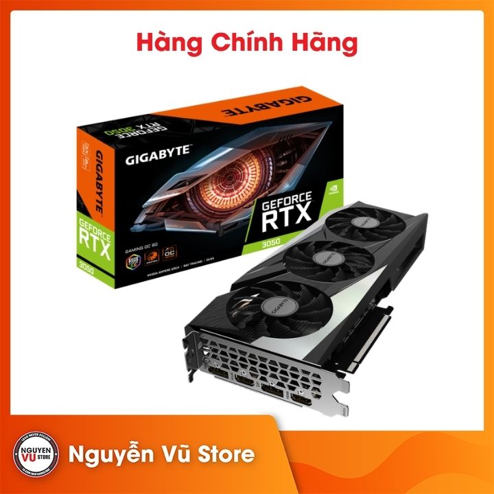 Card màn hình Gigabyte GeForce RTX 3050 GAMING OC 8G GV-N3050GAMING OC-8GD - Hàng Chính Hãng