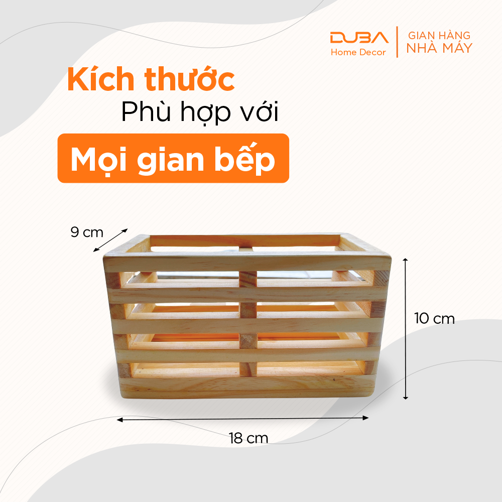 Hộp đựng bút để bàn, ống cắm bút viết văn phòng phẩm, ống cắm đũa bằng gỗ tự nhiên chuẩn xuất khẩu - DUBA