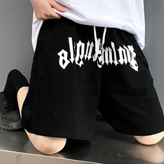 Quần short thun Unisex, quần đùi nam nữ in chữ cá tính shopanamy - L