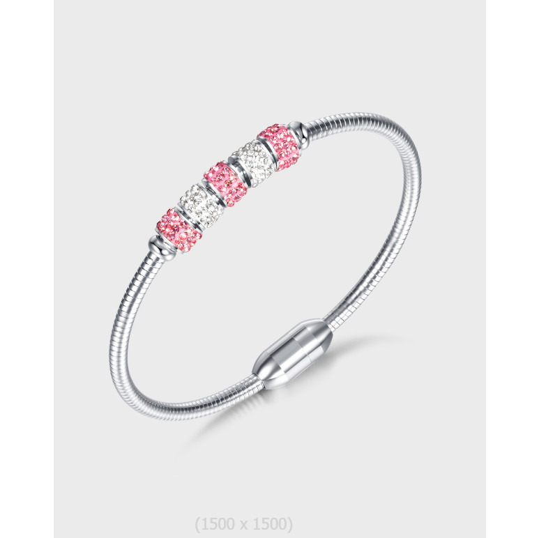 Vòng Tay Đính Đá Zircon Titan Ko Đen TT 4271