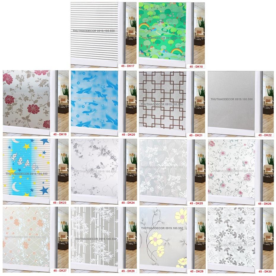 DECAL DÁN KÍNH MỜ SẴN KEO - BÁN THEO 1M TỚI
