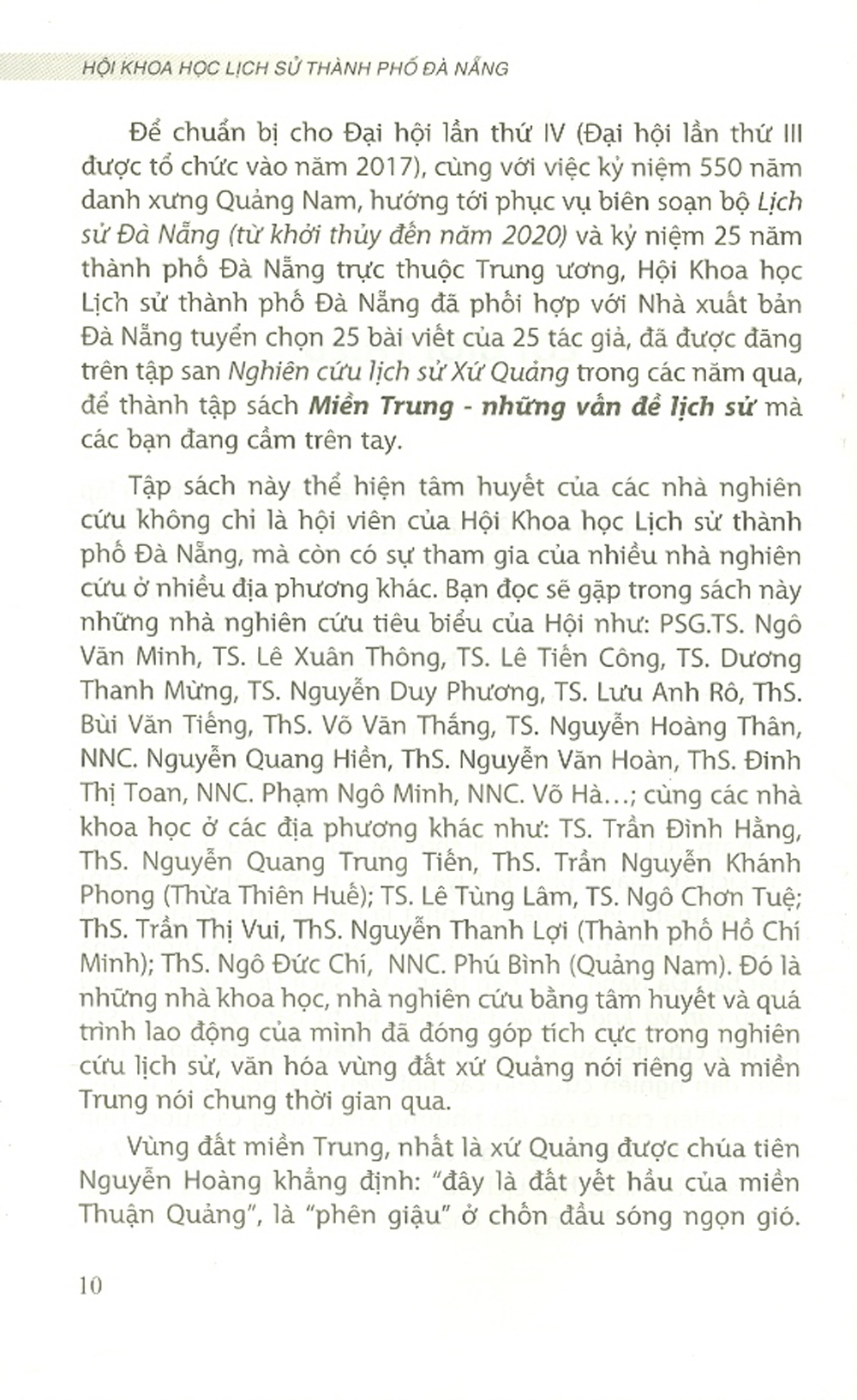 Miền Trung những vấn đề lịch sử