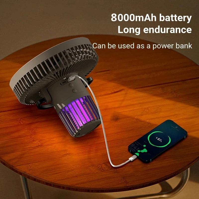Quạt Sạc USB Xiaomi 8000mAh Có Thể Sạc Lại Tiện Dụng-Hàng nhập khẩu