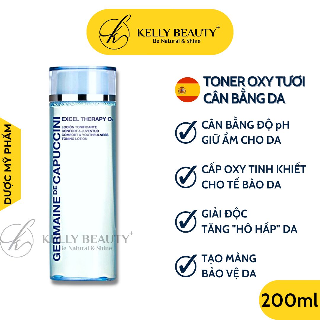 Nước Cân Bằng Thanh Lọc Da Germaine Excel Therapy O2 Comfort &amp; Youthfulness Toning Lotion | Kelly Beauty