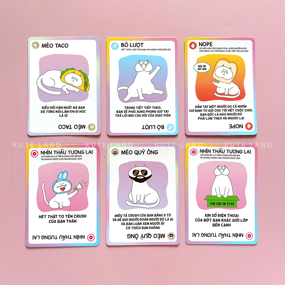 Bộ Bài Học Đường Our Moments 56 Lá Boardgame Mèo Nổ Kết Hợp Thách Hay Thật Chơi Tại Trường Học