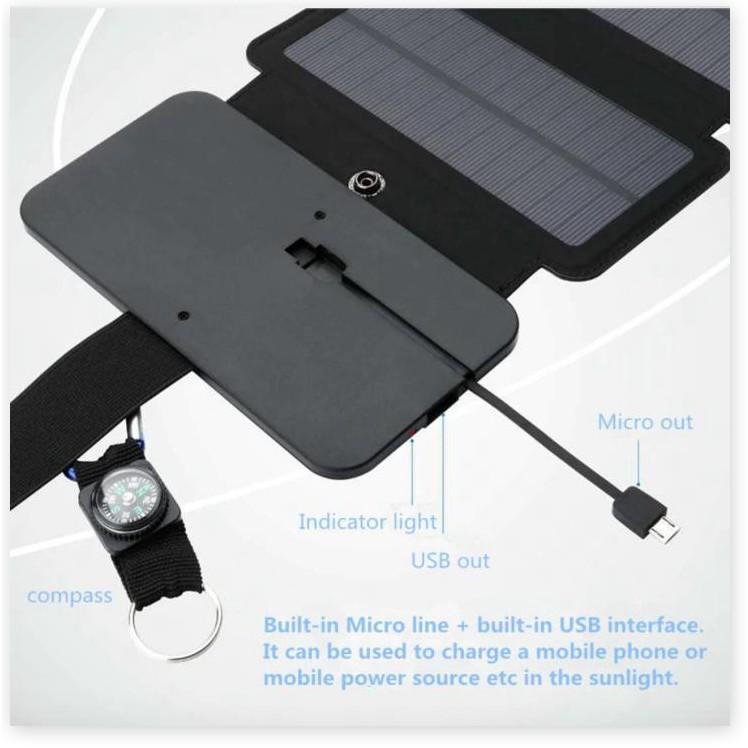 Tấm pin năng lượng mặt trời Solar 5Cell USB Backpack 8W