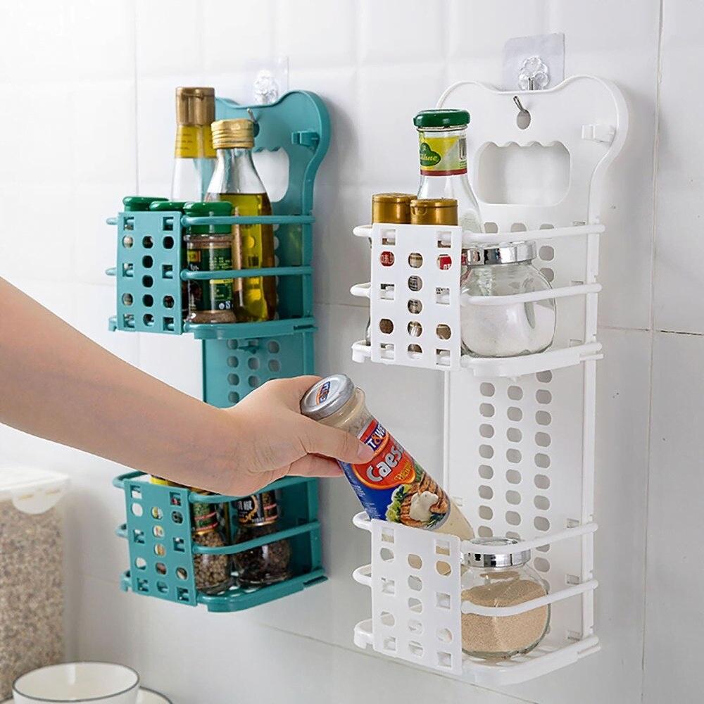 Giá treo 2 tầng đựng vật dụng có thể gấp gọn tiết kiệm không gian
