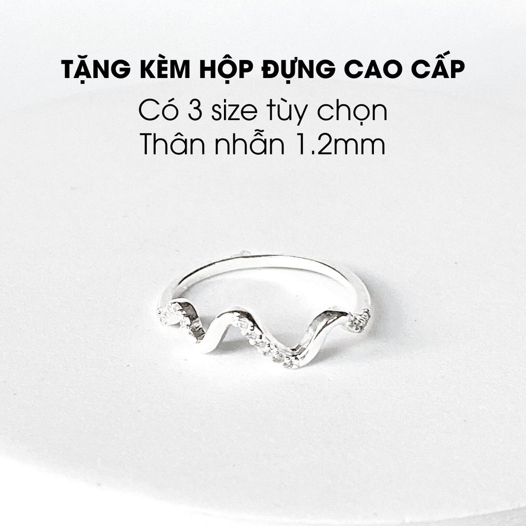 Nhẫn bạc nữ ATJ9029 kiểu dáng sóng lượn Melody waves ANTA Jewelry