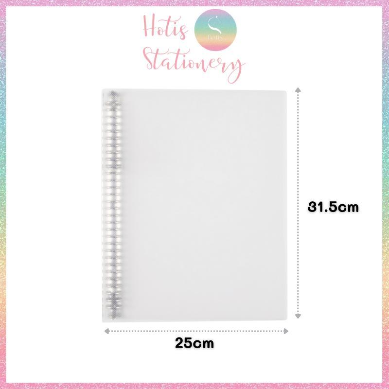 Binder File còng sắt A4 30 chấu KLONG bìa nhựa PP vân chéo