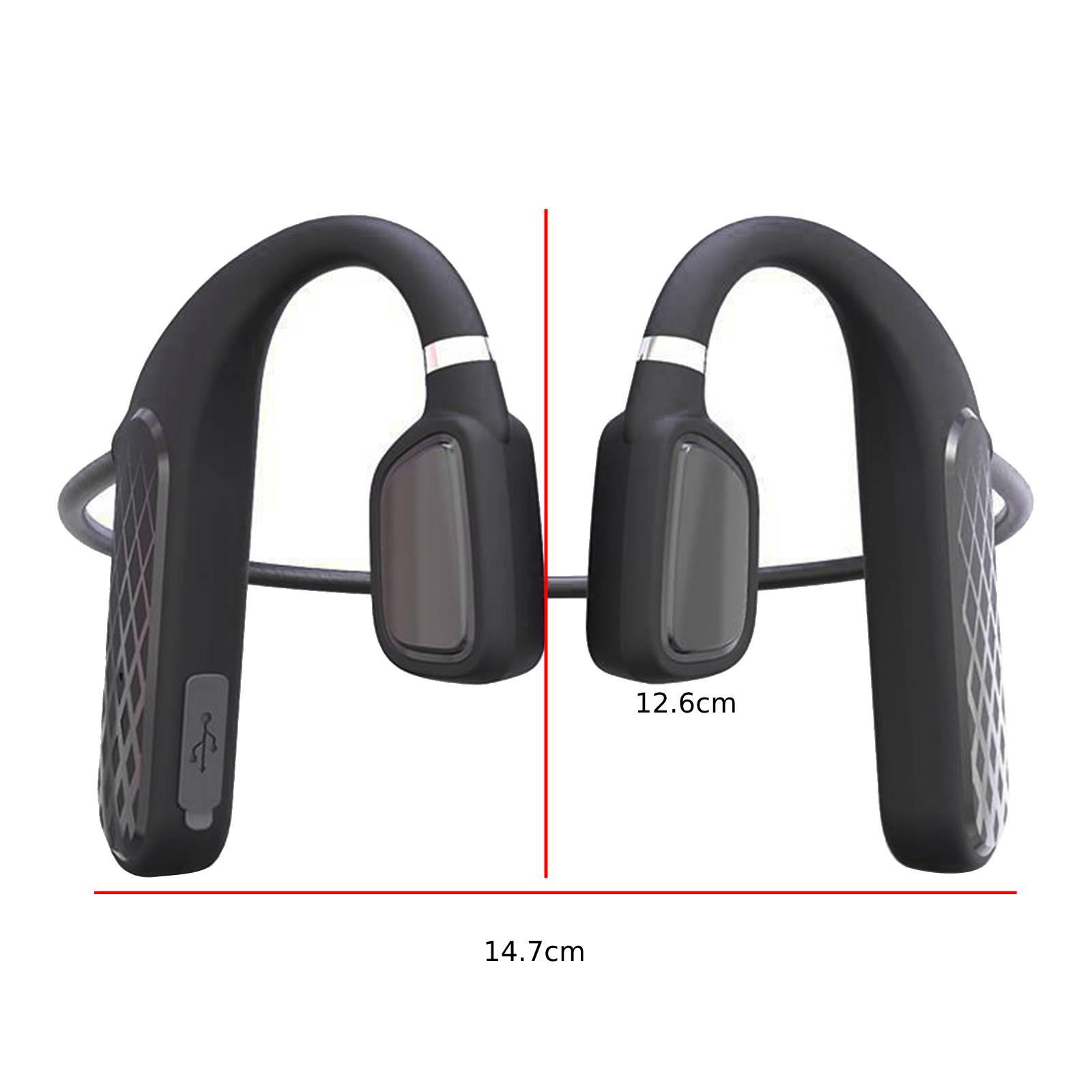 2xBluetooth Bone Conduction Headphones Stereo Sport Earphones Sweatproof