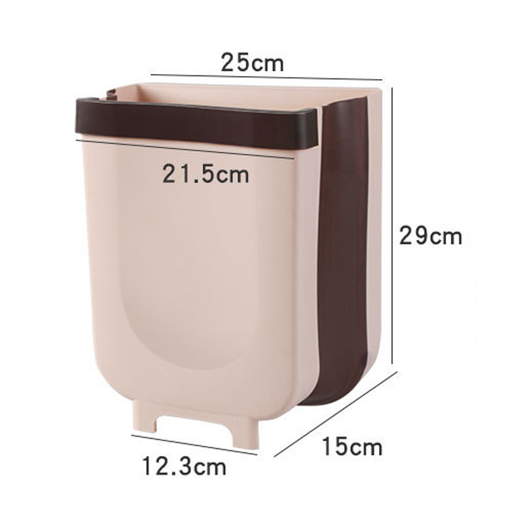 Thùng Rác Mini Treo Tủ Bếp Thông Minh 29cm x 15cm - Sọt Rác Kẹp Bàn Học Kẹp Bàn Làm Việc Và Để Xe Oto