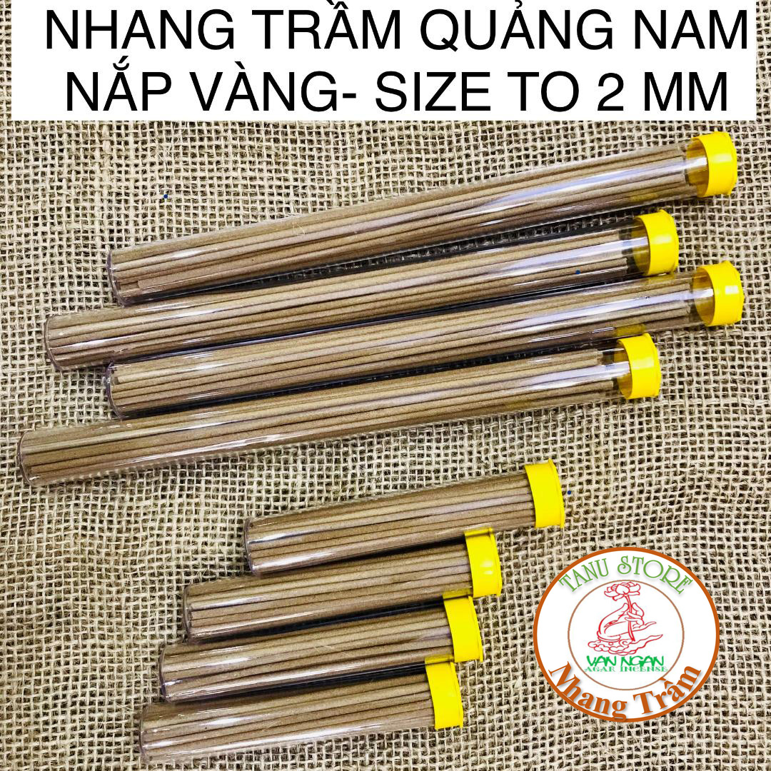 NHANG KHÔNG TĂM TRẦM HƯƠNG QUẢNG NAM NẮP VÀNG- LOẠI SIZE TO- ĐƯỜNG KÍNH 2MM