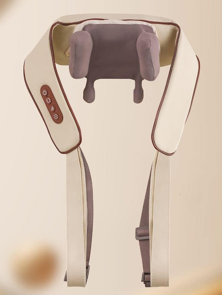 Máy massage cổ vai gáy, massage cổ vai gáy con lăn hồng ngoại 6D mô phỏng tay người xoa bóp giúp giảm đau vai gáy - Hàng Chính Hãng