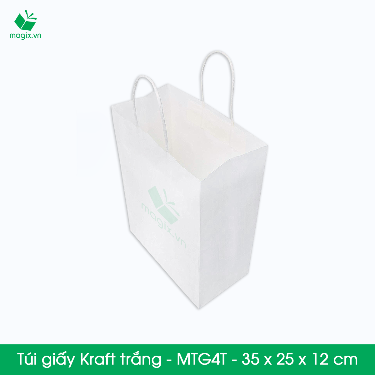 MTG4 MTG4T - 35x25x12 cm - Combo 200 túi giấy Kraft Nhật cao cấp