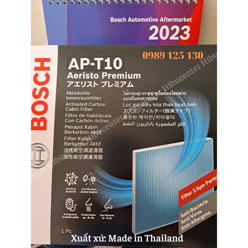 Lọc Điều Hòa Cao Cấp BOSCH Aeristo Premium AP-T10 | Mazda Cx8, Corolla Cross, Hilux, Camry ..