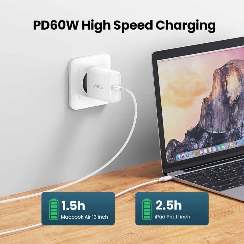 Ugreen UG60551US300TK 1m 5A cáp usb type c revolution 2.0 vỏ abs màu trắng - HÀNG CHÍNH HÃNG