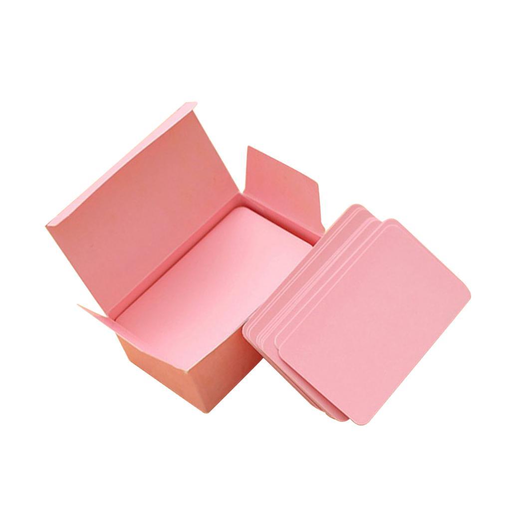 3 Box Paper Blank Index Flash Cards DIY Greeting Quick Message Pink