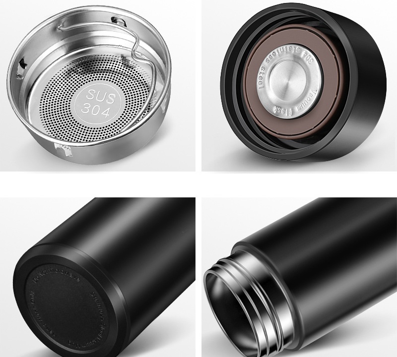 Bình Giữ Nhiệt Báo Nhiệt Độ Cảm Ứng Inox Cao Cấp 304 (Màu ngẫu nhiên) - Hàng chính hãng