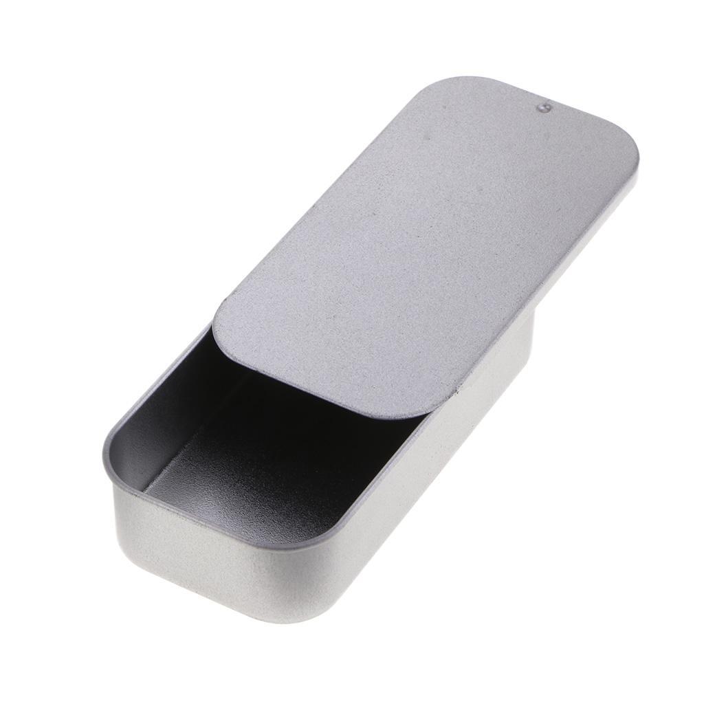 3x Small Metal Tin Can Box Storage Case Sliding Cover Container 90x45x20mm