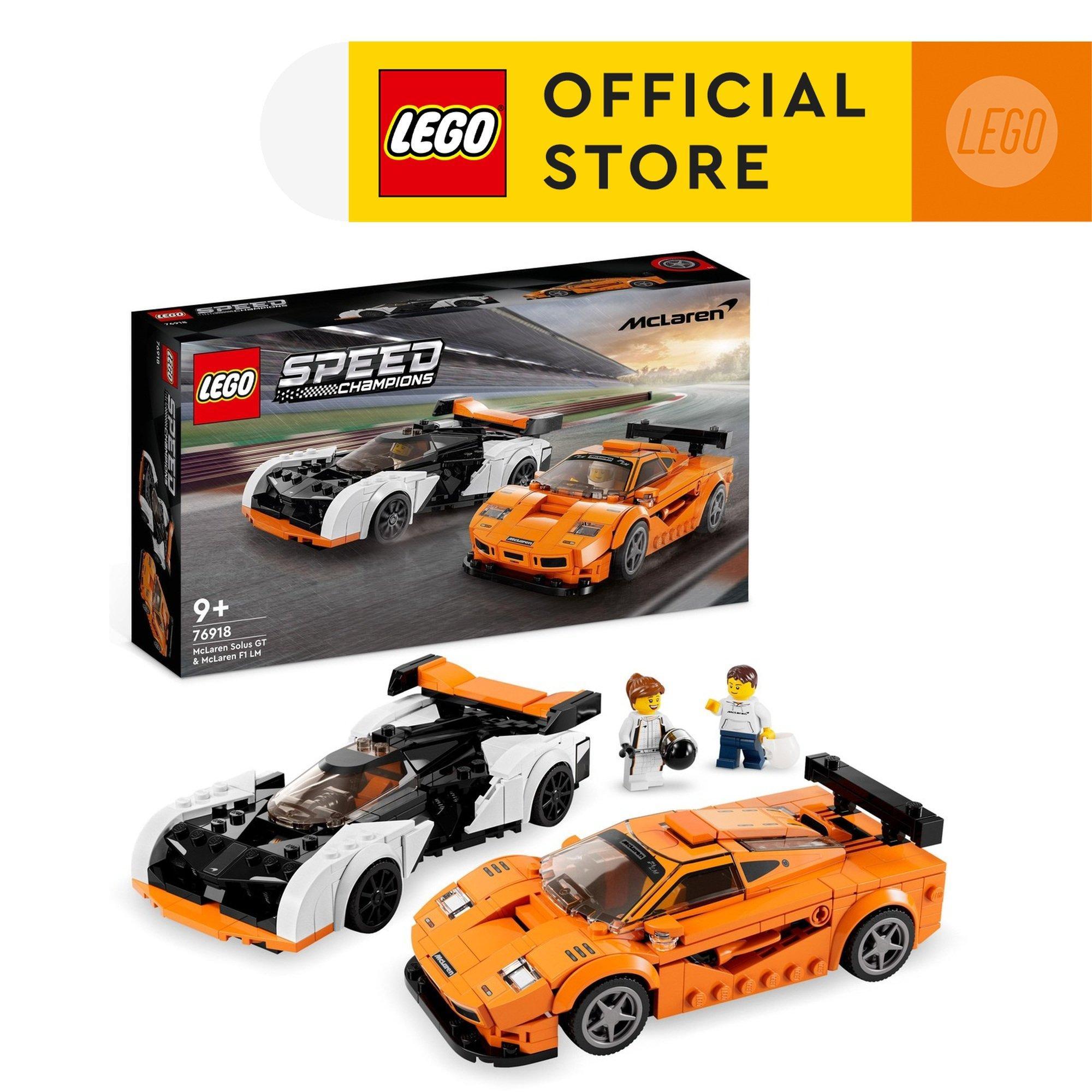 LEGO SPEED CHAMPIONS 76918 Siêu xe McLaren Solus GT &amp; McLaren F1 LM (581 chi tiết)