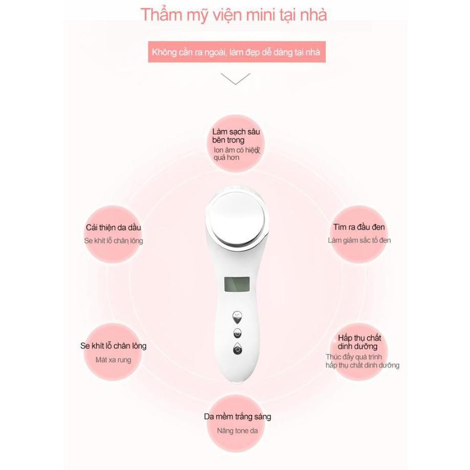 Khuyến mãi - Máy chăm sóc massage da mặt nóng lạnh giúp săn chắc làm sạch sâu