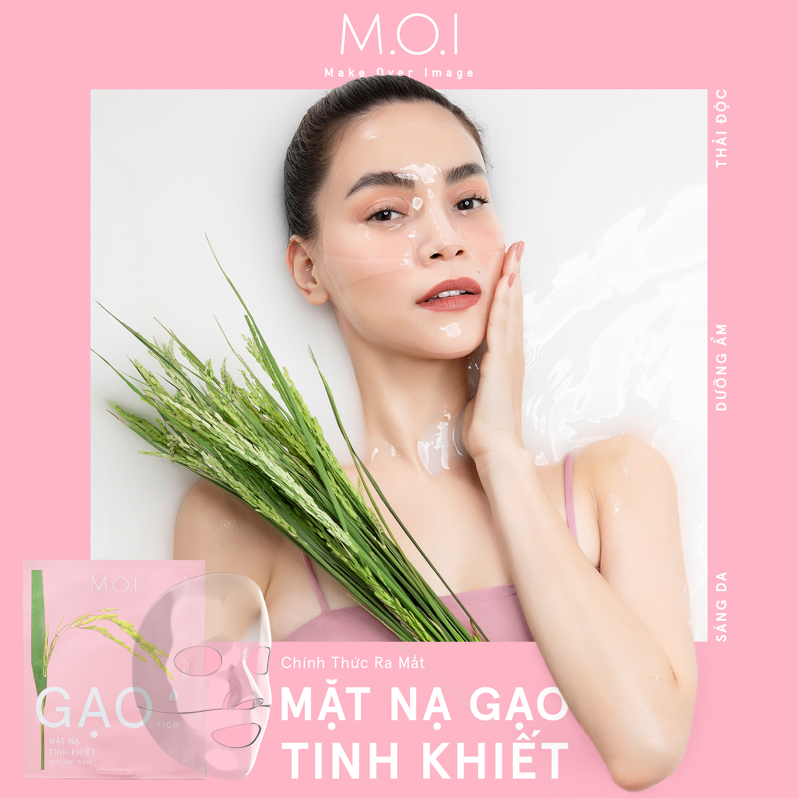Phấn Má Hồng M.O.I Hồ Ngọc Hà Glowing Cheeks TẶNG mặt nạ GẠO