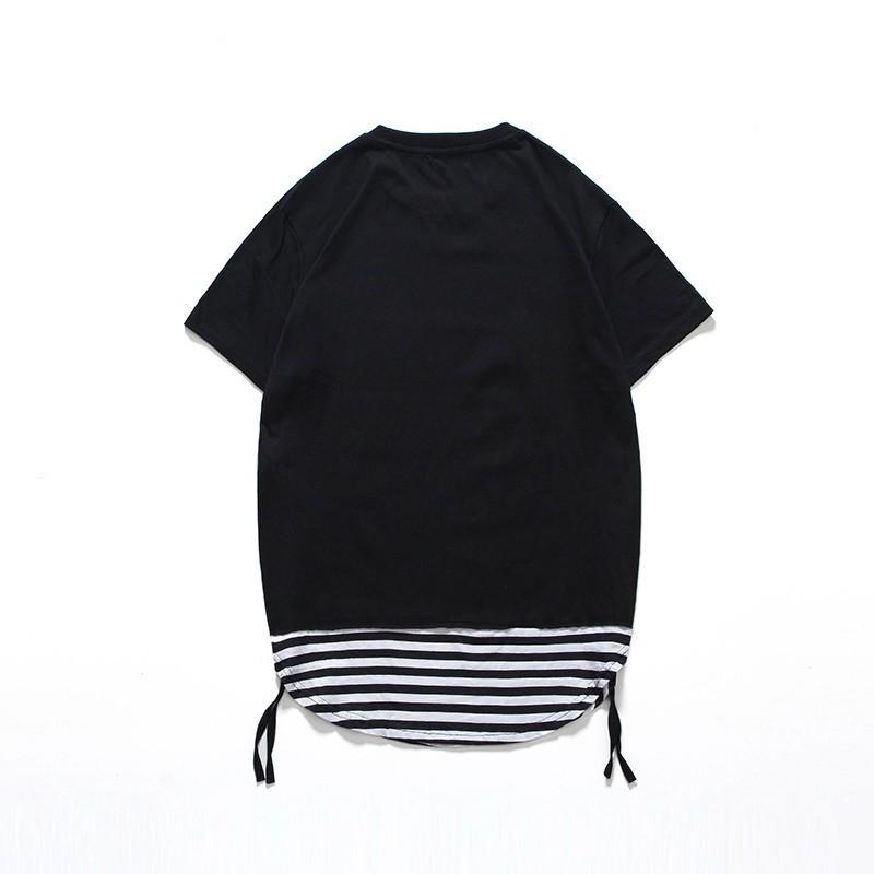 Áo thun Zip eo Sọc Ngang USA Unisex Nam Nữ TNS01-3