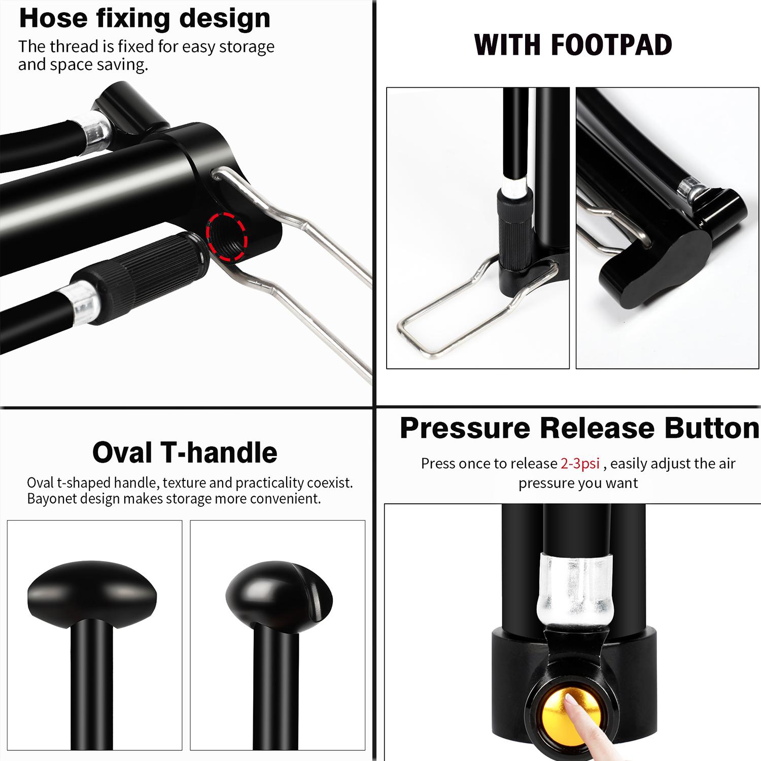 Máy bơm xe đạp di động, ống bơm xe đạp chất lượng cao