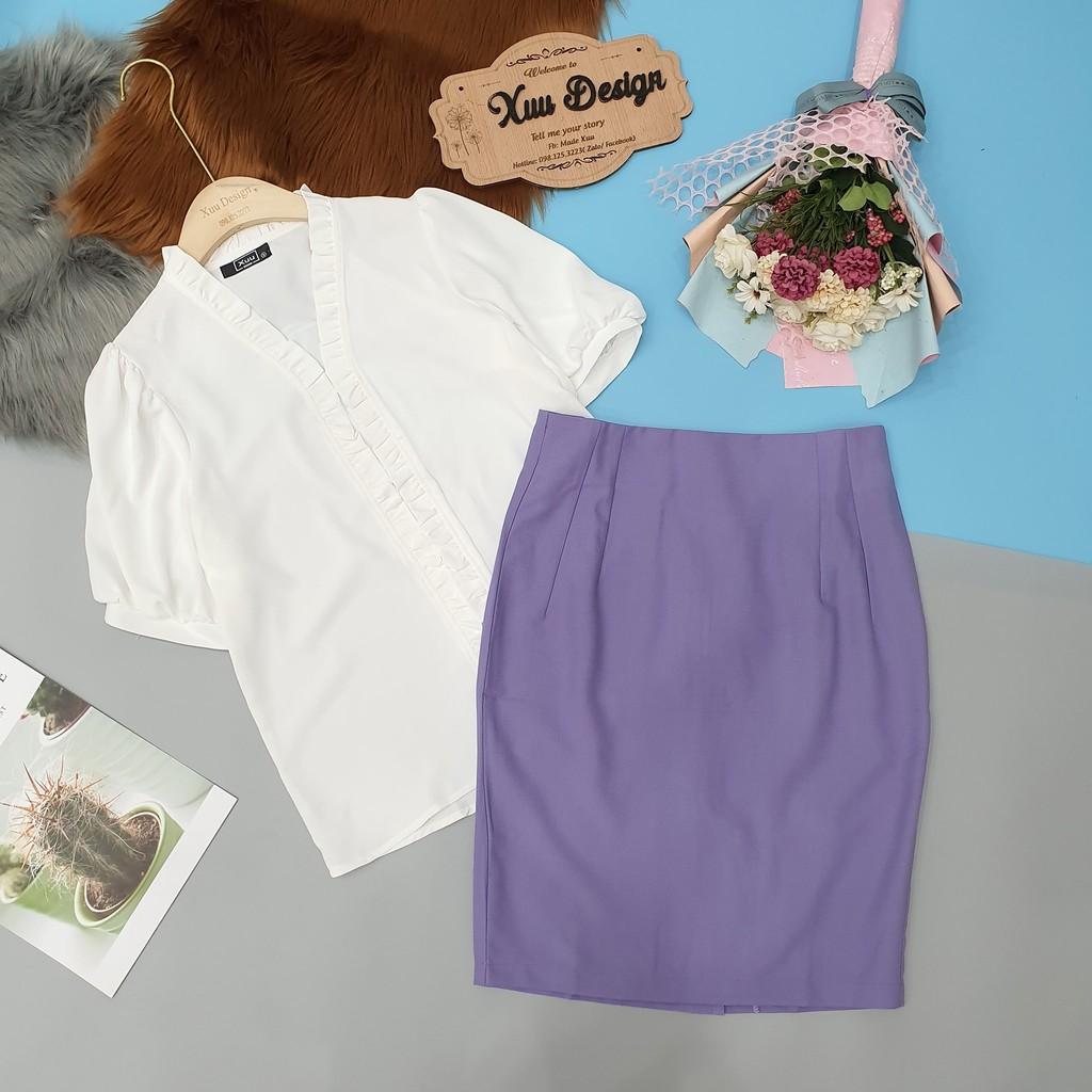 Áo sơ mi nữ tay ngắn Xuu Design áo kiểu thời trang chất vải đẹp mặc mát