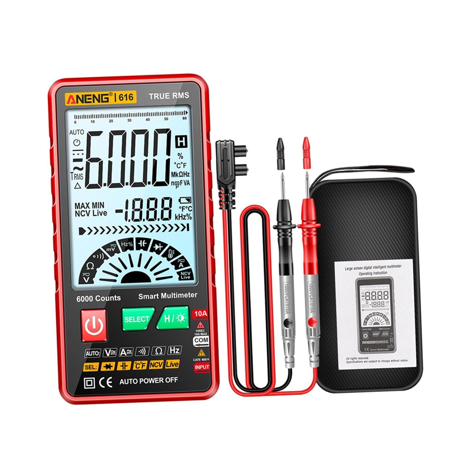 Digital Tester High Precision Transistor capacitors probe 6000 Counts