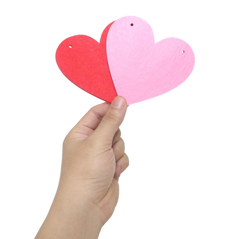 Dây Tim Vải Nỉ Trang Trí Valentine 11 x 10 cm - Vinacraft