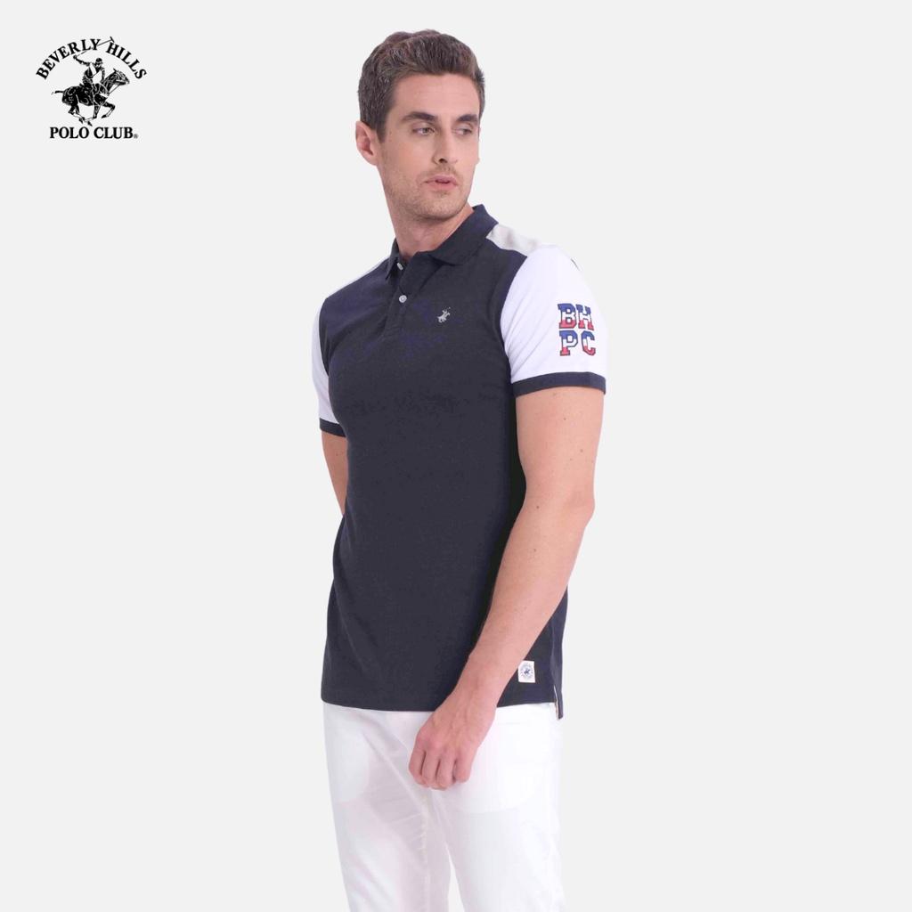 Áo polo Ngắn tay Nam Beverly Hills Polo Club Slimfit Xanh melange đậm DBM- PMSSS20TL069