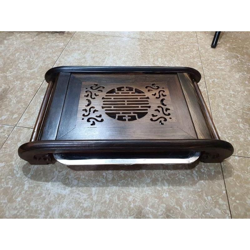 Khay Trà Cuốn Thư Gỗ Mun - Bàn Trà Phòng Khách
