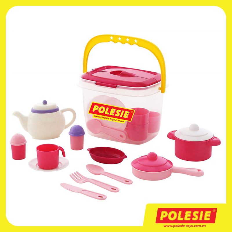 Bộ đồ chơi phụ kiện nhà bếp Nasten’ka cho 4 người (29 mảnh) – Polesie Toys