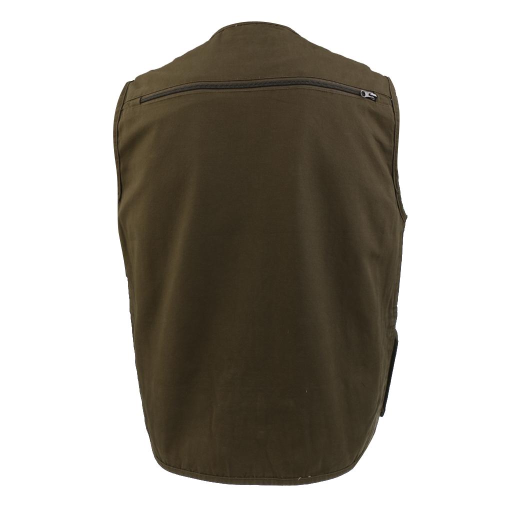 Men Fishing Vest Autumn Winter Waistcoat Photography Jackets Outdoor XL