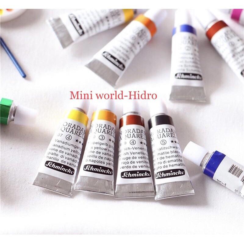 Combo 12 chai Mô hình chai tuýp màu mini tí hon trang tí nhà búp bê.