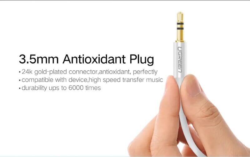 Ugreen UG10748AV124TK 1.5M màu Trắng Cáp âm thanh 3.5mm nối dài - HÀNG CHÍNH HÃNG