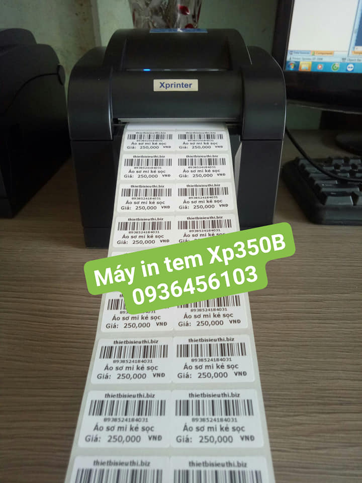 Máy in mã vạch Xprinter XP 350B - Hàng Chính Hãng