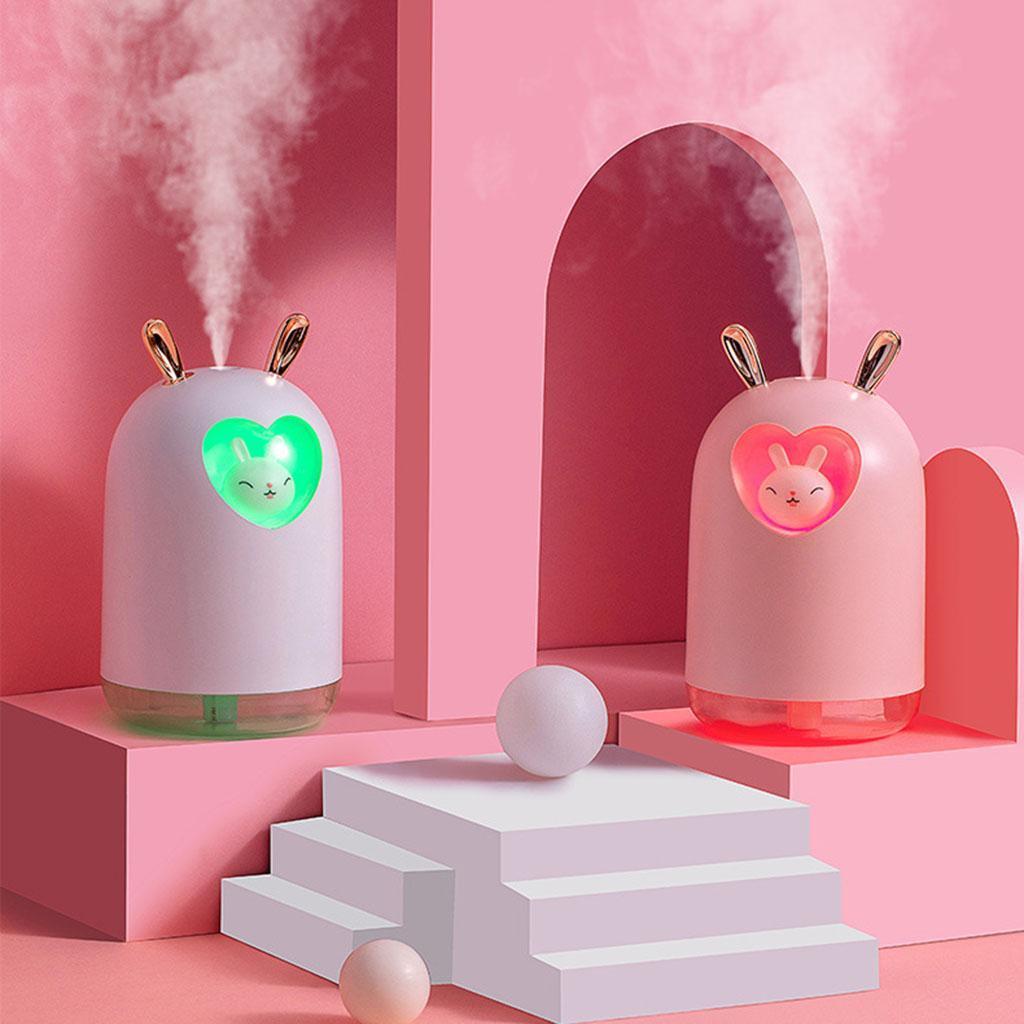 Cute Pet Air Humidifier 300ml Cool Mist Aroma Colorful LED Lamp for Office