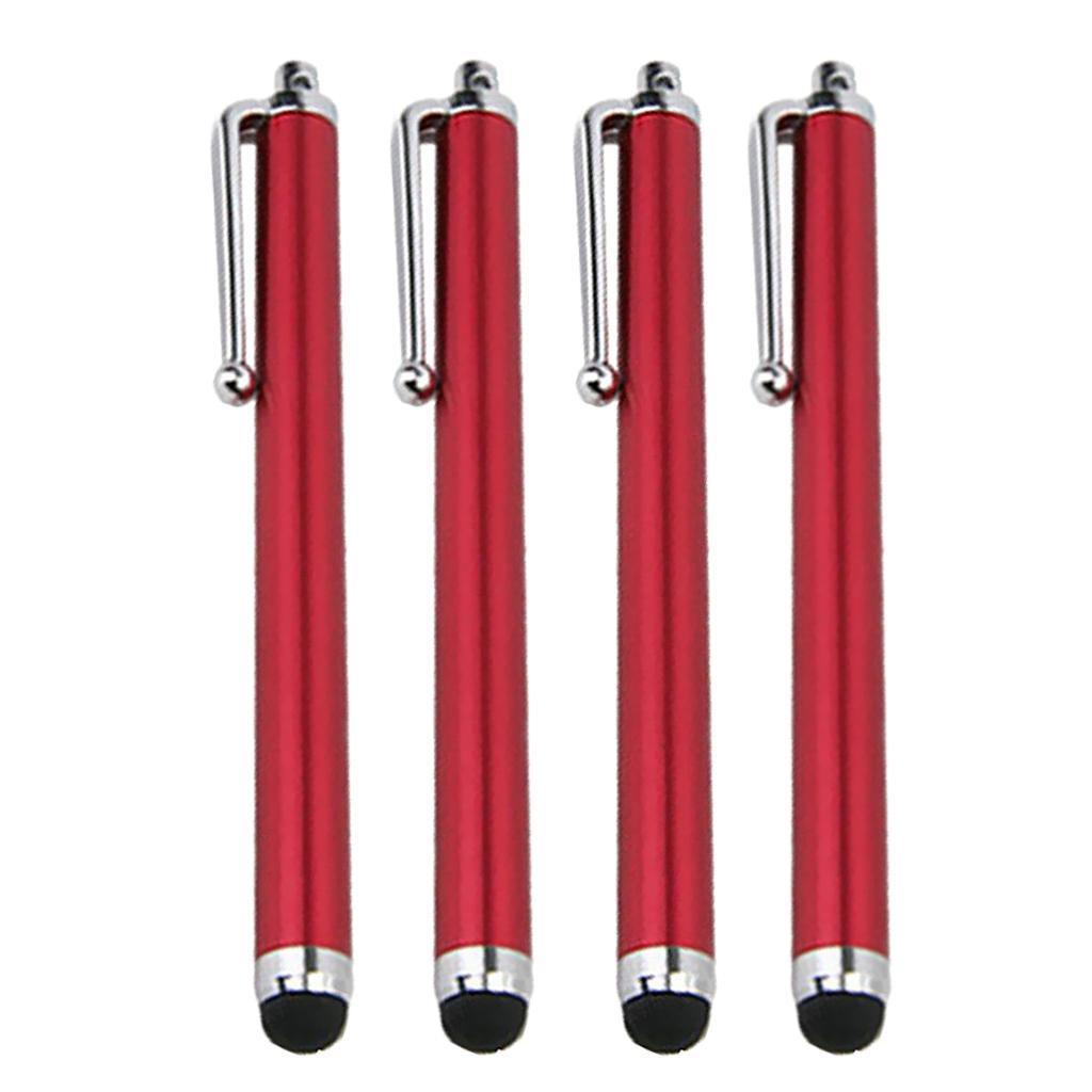4pcs Universal Touch Screen Stylus High Sensitivity Capacitive Pen Silver