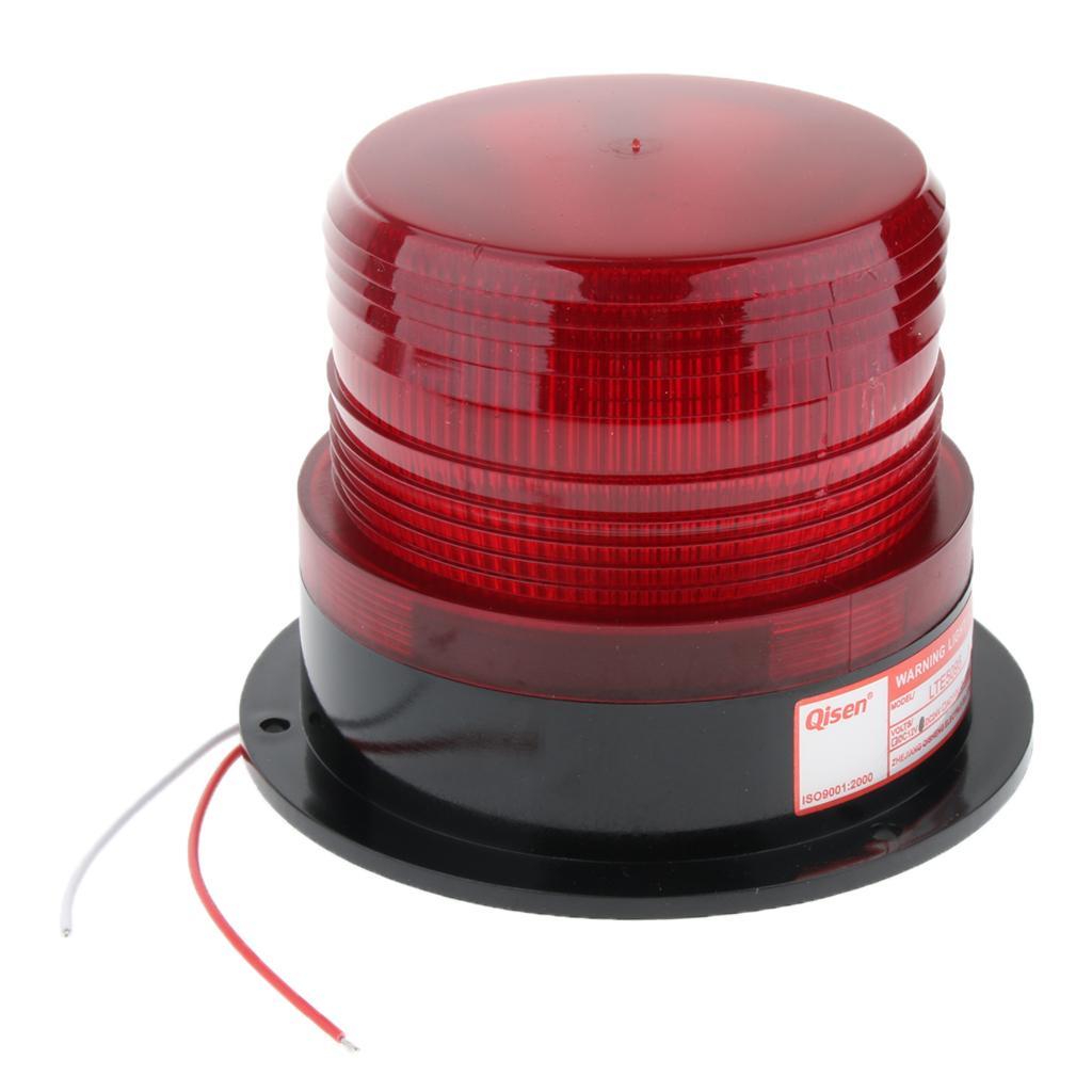2Pcs 24V Flexible LED Warning Emergency Flash Strobe Rotating Beacon Light Motor