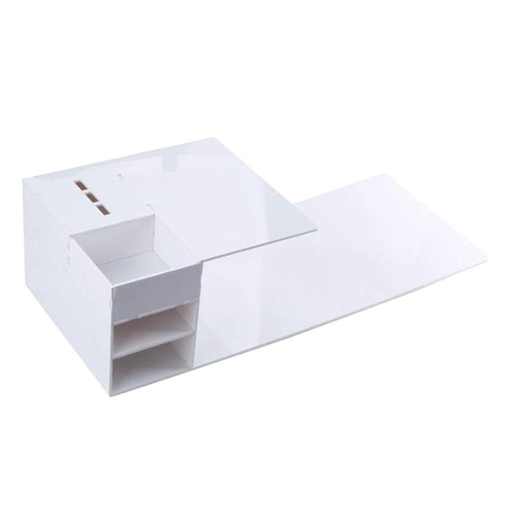 White Acrylic Eyelash Extension Organizer Storage Pillow Shelf for Salon Makeup