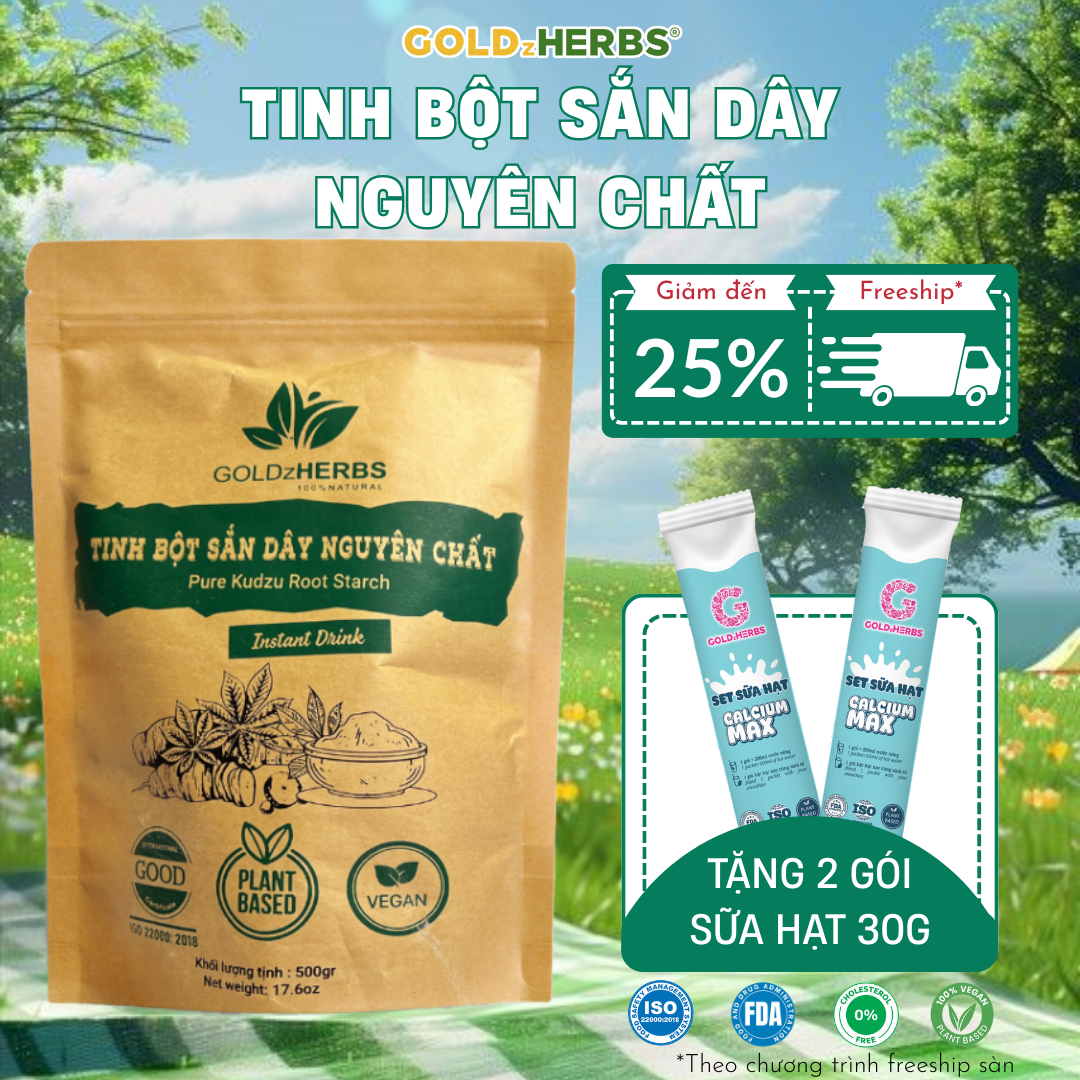 Tinh bột sắn dây nguyên chất GoldzHerbs – 250g
