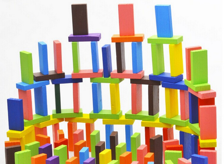 Đồ Chơi Gỗ Bộ Domino 120 Mảnh, Bộ Đồ Chơi Domino 100 Mảnh Xếp Hình Bằng Gỗ, Đồ Chơi Xếp Hình 100 - 120 Mảnh.