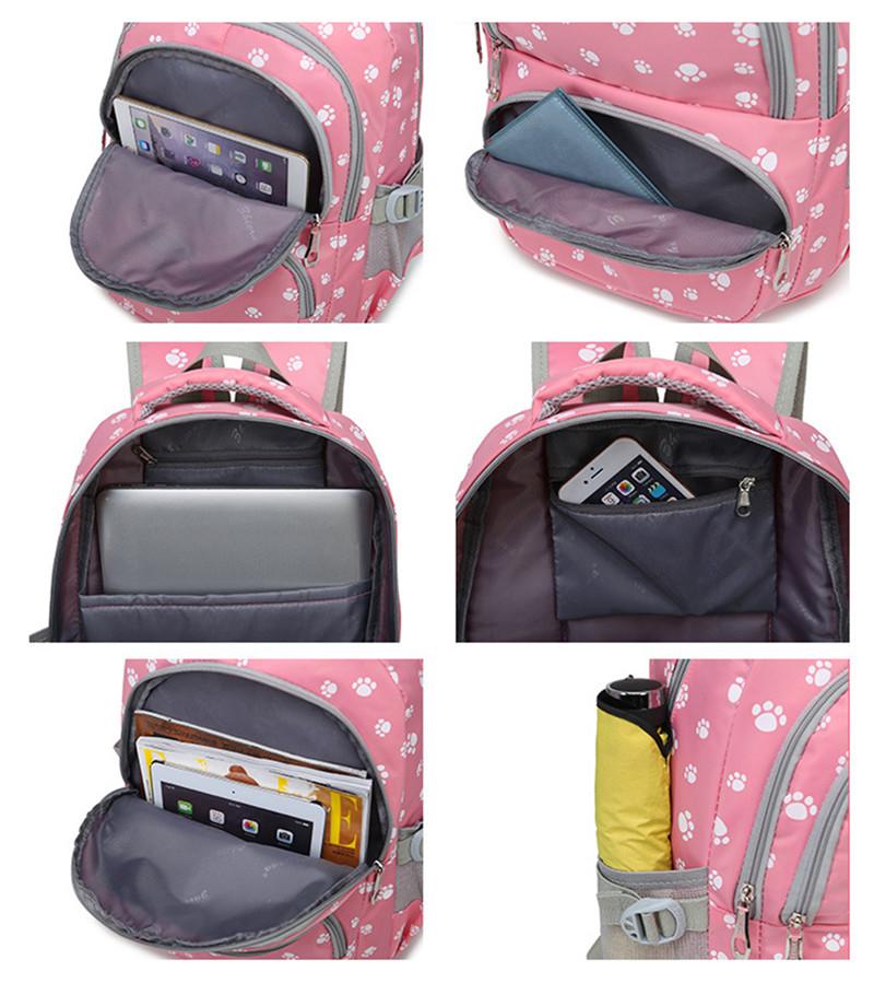 Trẻ Em Học Túi Ba Lô Mochila Escolar Cho Bé Gái Chống Nước Trường Tiểu Học Ba Lô Hoạt Hình Paw In Hình Trẻ Em Túi Sách