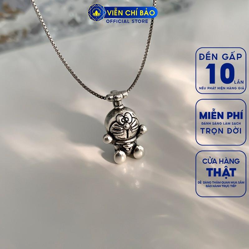Dây chuyền bạc nữ hình Doraemon chất liệu bạc Thái 925 thời trang phụ kiện trang sức nữ Viễn Chí Bảo D000136